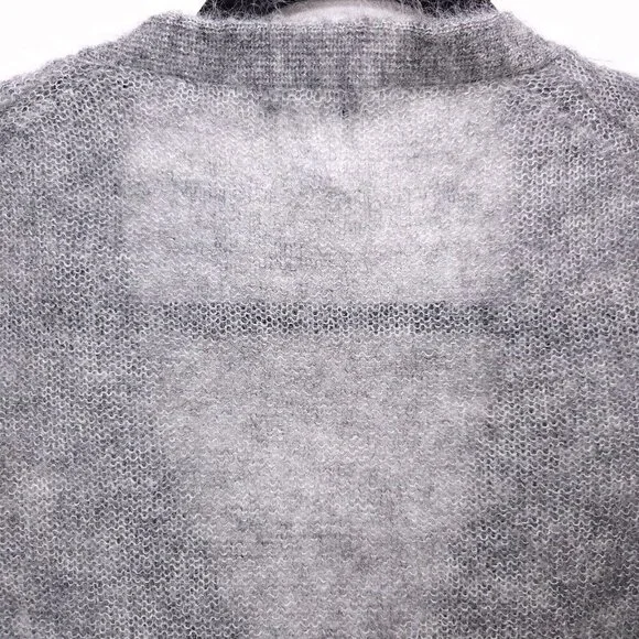 J. Crew Cardigan Womens Size Small Gray Mohair Wool Blend Business Button Up - Picture 11 of 13